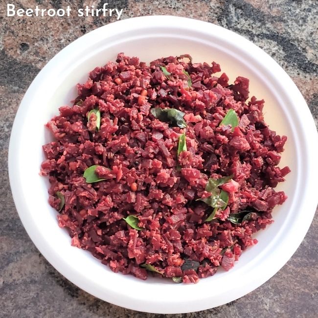 beetroot poriyal recipe