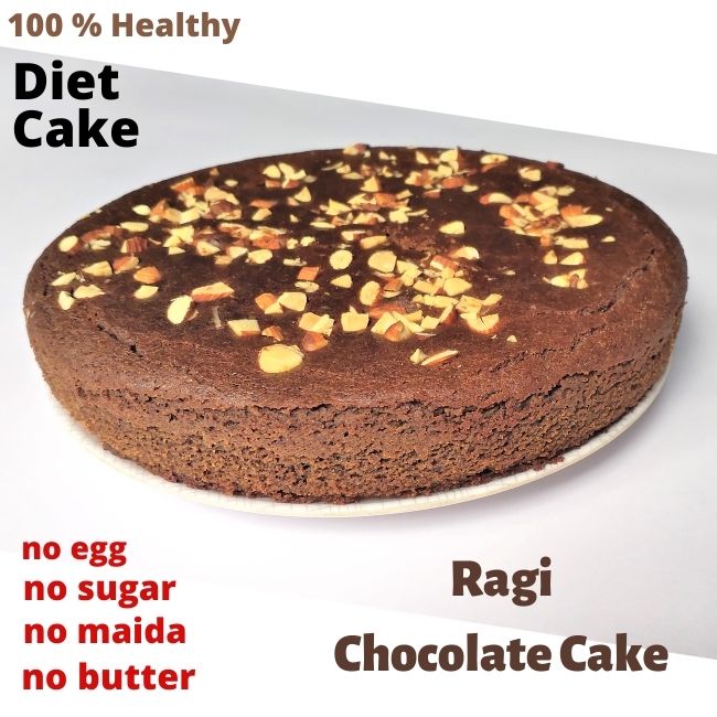 eggless ragi chocolate cake recipe