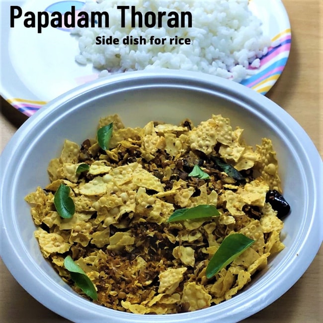 pappadam thoran recipe