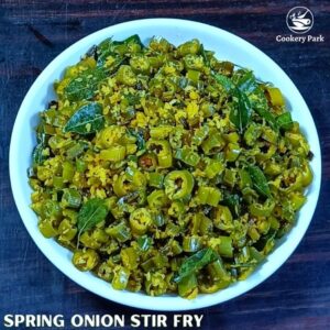 Read more about the article Spring onion stir fry | Vengaya poo poriyal | Onion flower recipe