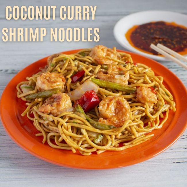 Coconut Curry Shrimp Noodles 1