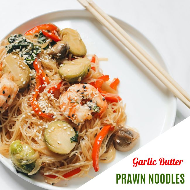 Garlic Butter Prawn Noodles 1